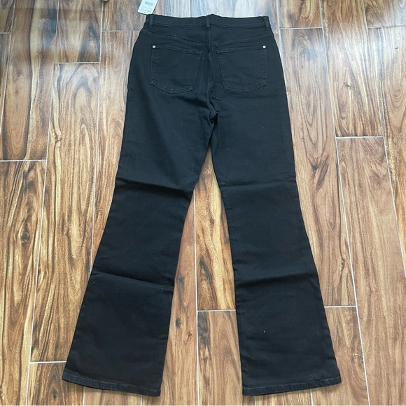 Free People NWT We the Free High Rise French Girl Black Flare Jeans Size 32 - Picture 14 of 15